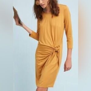 Anthropologie | Dolan butter, yellow, feminine wrap long Sleeves and Crew Neck